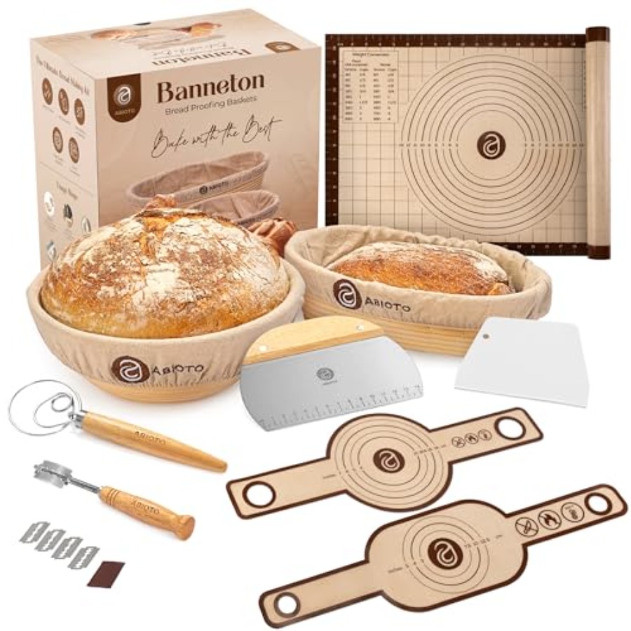 Proofing Basket Banneton - Banneton Bread Proofing Basket Set with