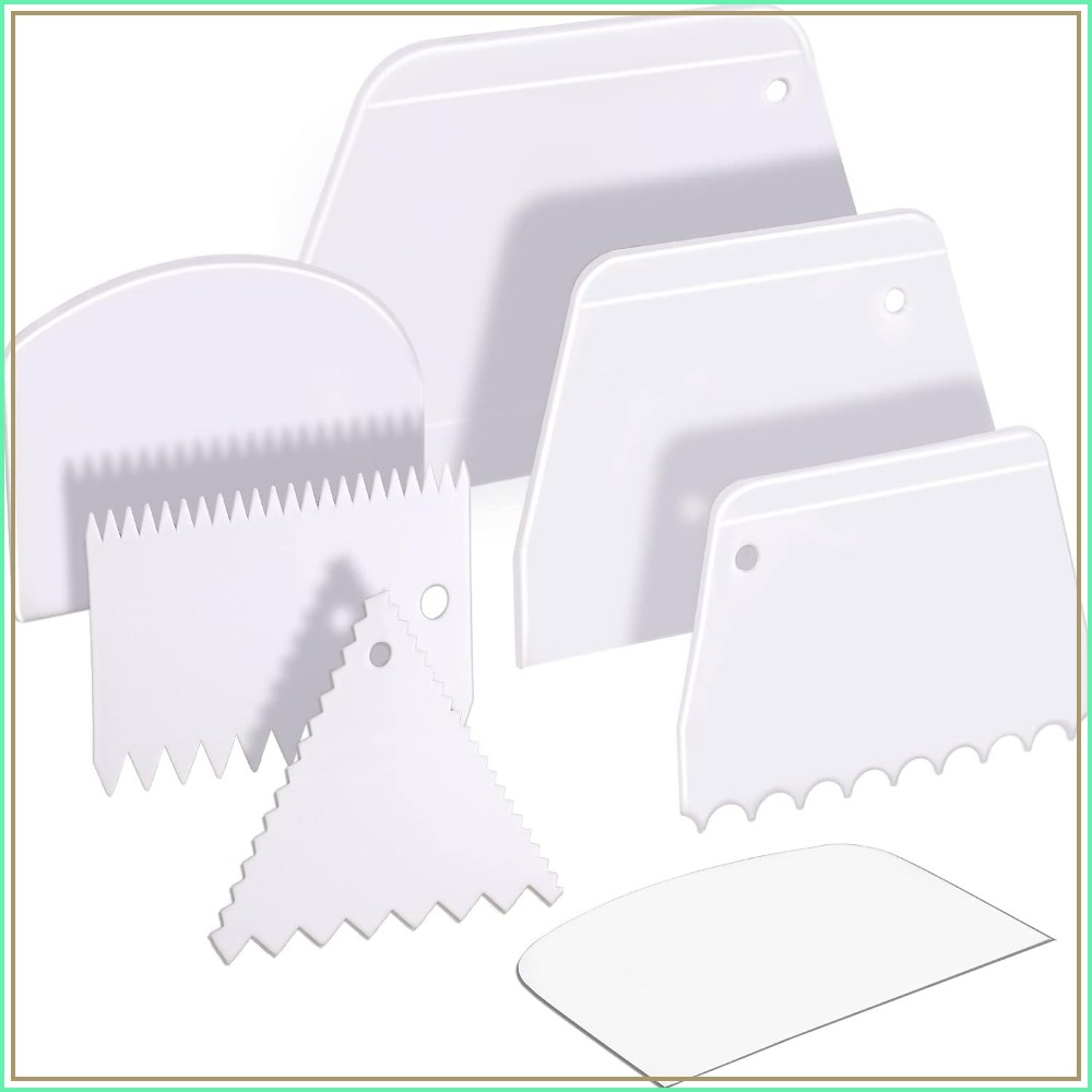Bench Scraper Dough - 7 Pcs Cake Scraper Set -