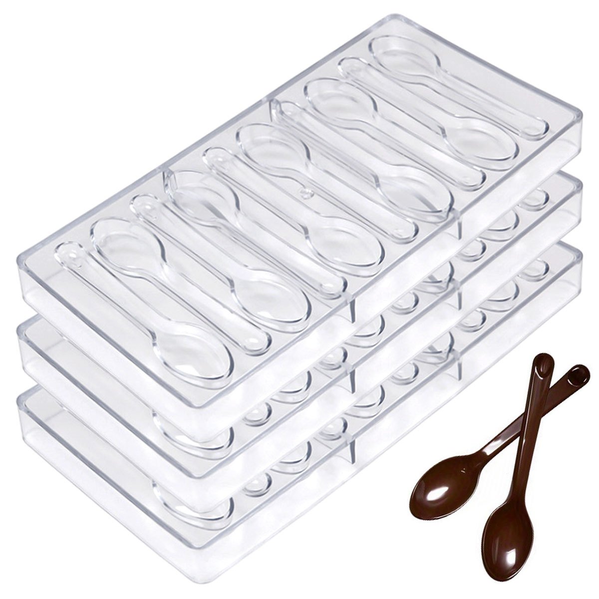 Kitchen And Baking Tools - 1PC Spoon Shaped Chocolate Molds Transparent