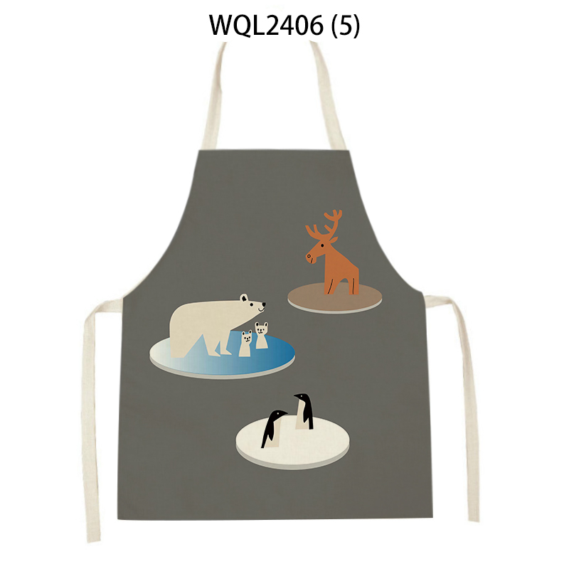Baking Kitchen Kids - Cartoon Animal Bear Printed Kitchen Apron