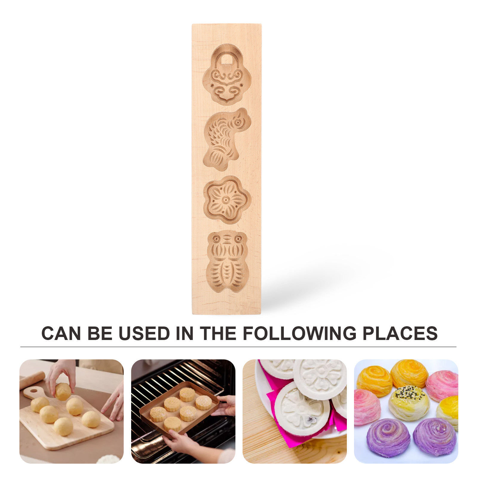 Kitchen Baking Ideas - Festival Mooncake Mold Traditional Wooden Baking