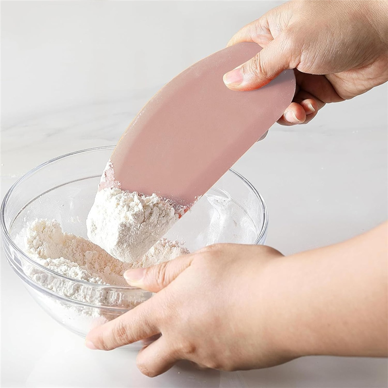 Bench Scraper Dough - ABRB-Silicone Bowl Scraper Flexible Curved Edge