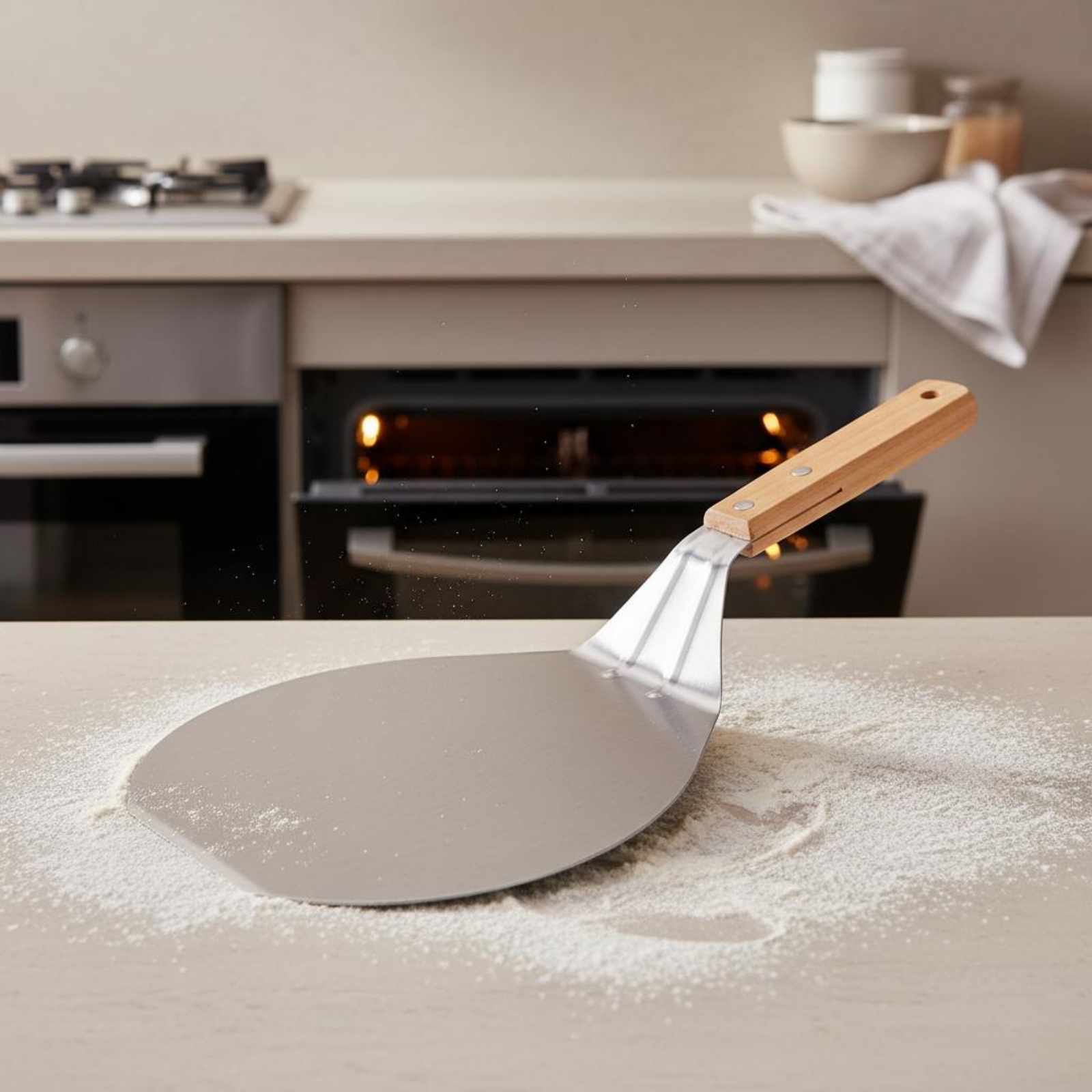 Kitchen Baking Ideas - 3 Pieces Wood Handle Pizza Peel