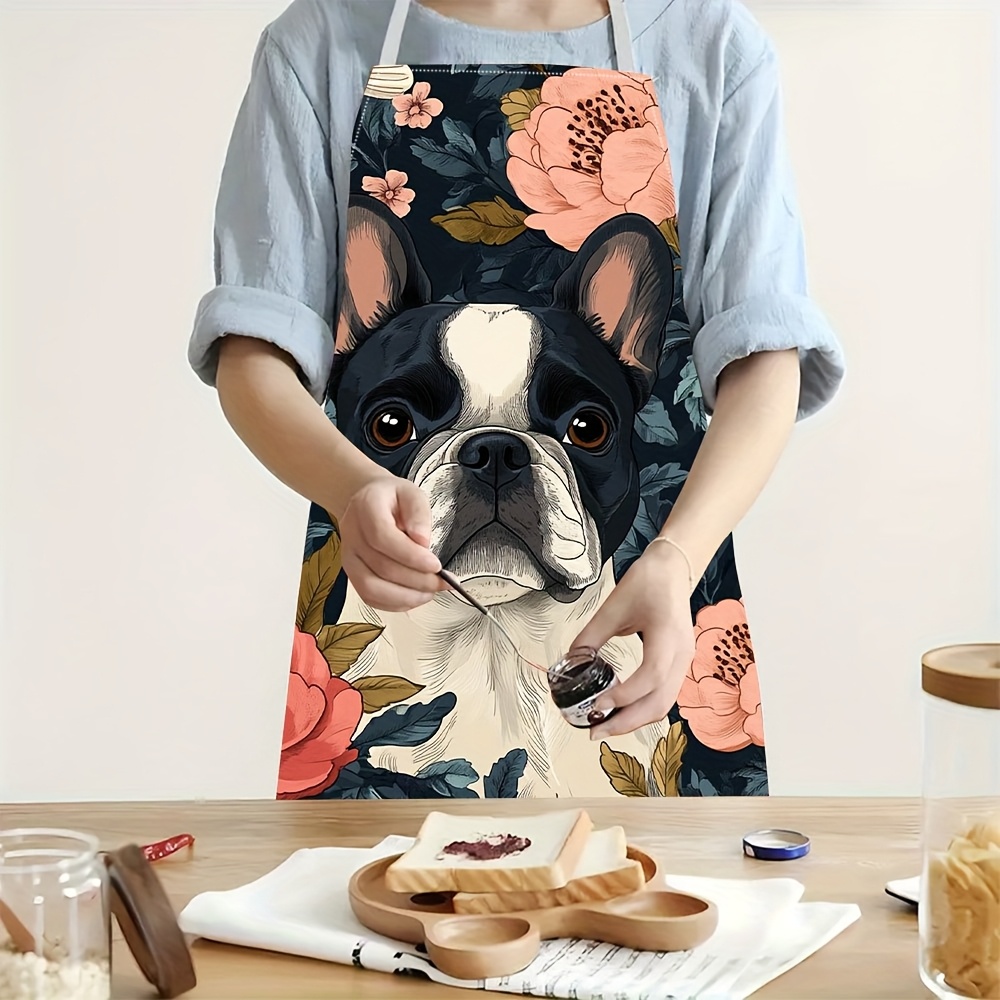 French Bulldog Floral Apron -  - Kitchen Baking Ideas recensie en prijs