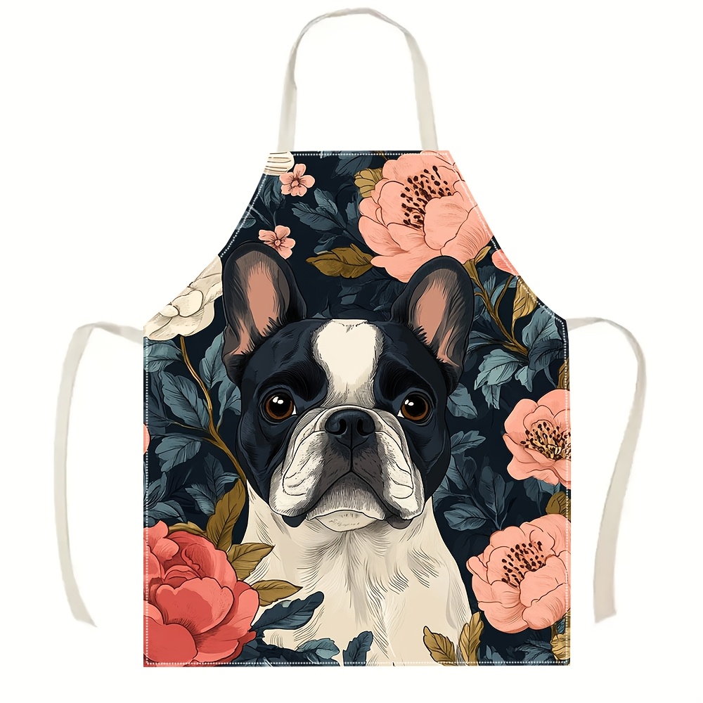 French Bulldog Floral Apron -  - Kitchen Baking Ideas recensie en prijs