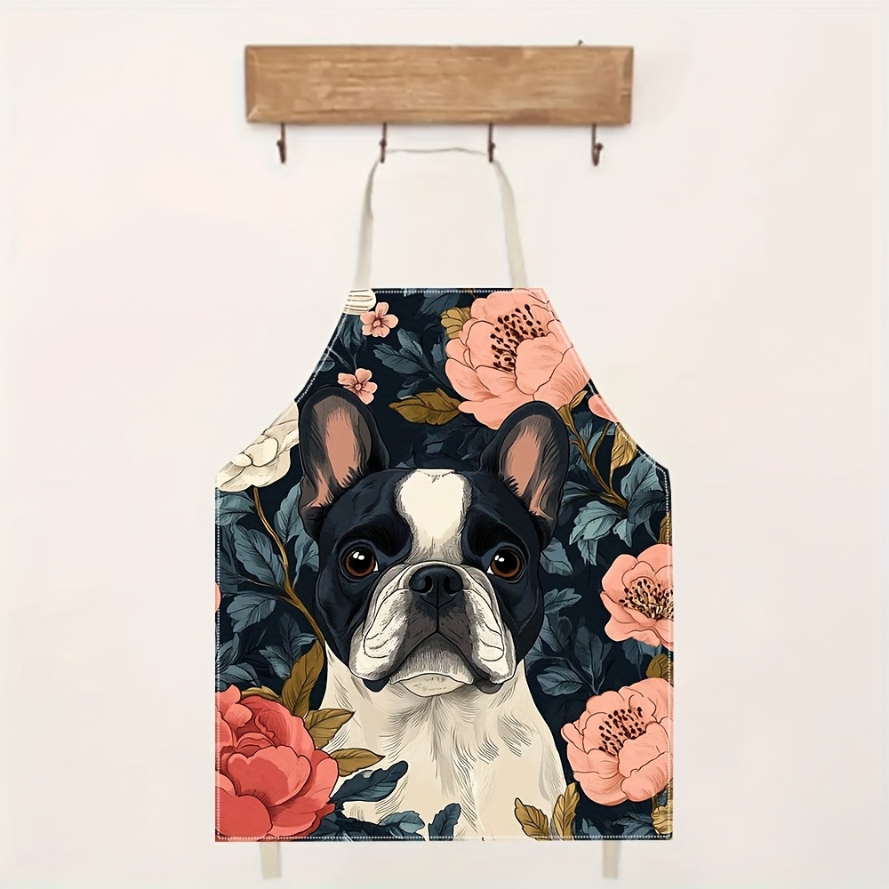 French Bulldog Floral Apron -  - Kitchen Baking Ideas recensie en prijs
