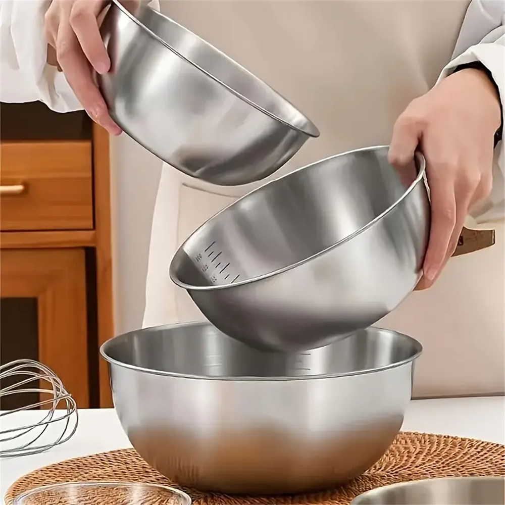 1-3 Stainless Steel Bowl Set w - Kitchen Baking Bowls recensie en prijs