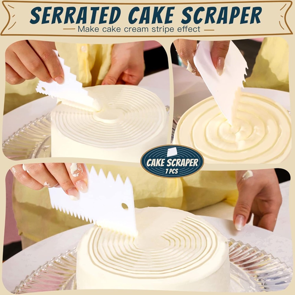 7 Pcs Cake Scraper Set - Dough - Bench Scraper Dough recensie en prijs