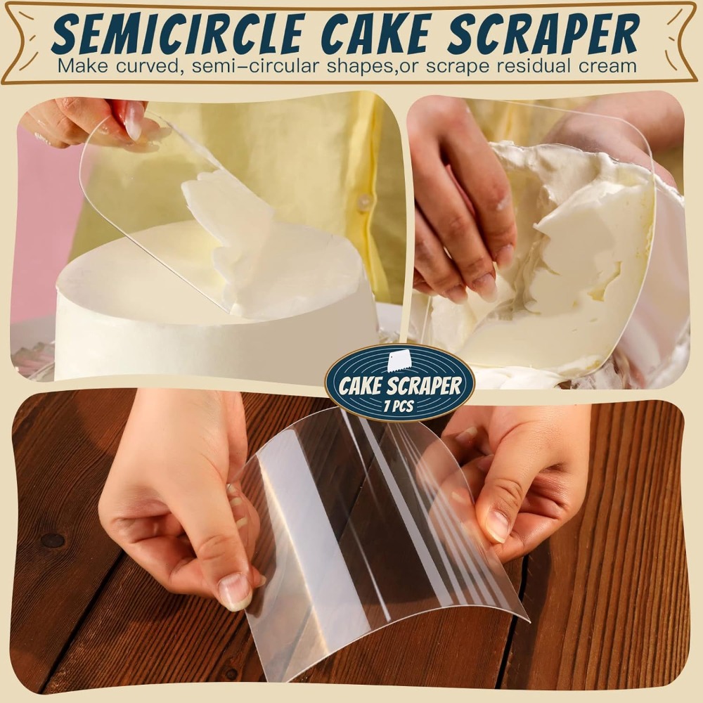 7 Pcs Cake Scraper Set - Dough - Bench Scraper Dough recensie en prijs