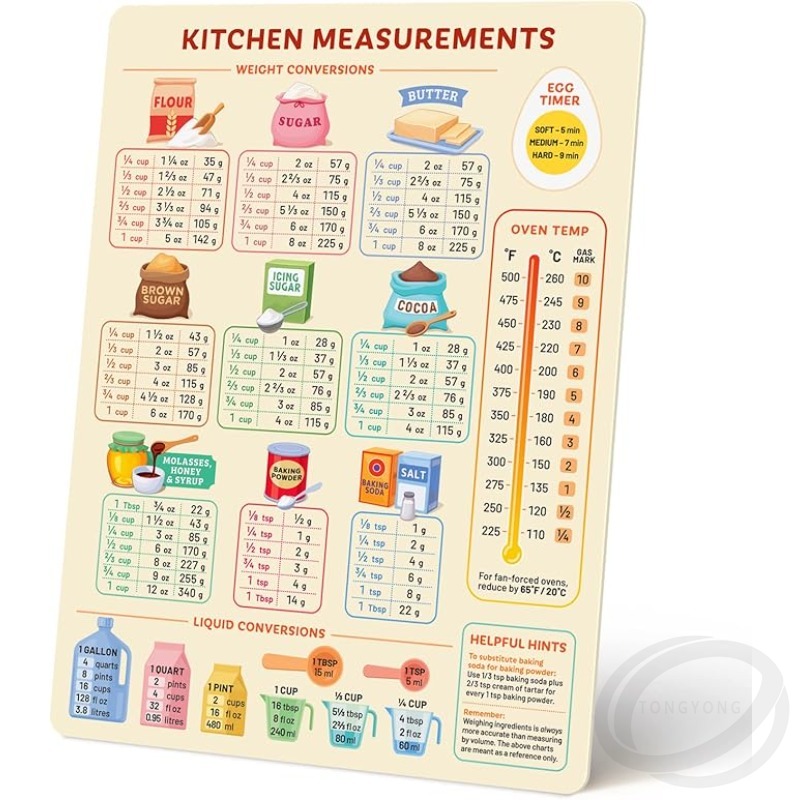 Kitchen Conversion Chart Magne - Kitchen Baking Conversion Chart recensie en prijs