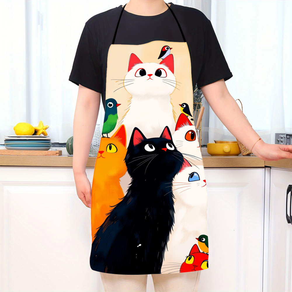 Cute Cats And Birds Apron For  - Kitchen Baking Ideas recensie en prijs