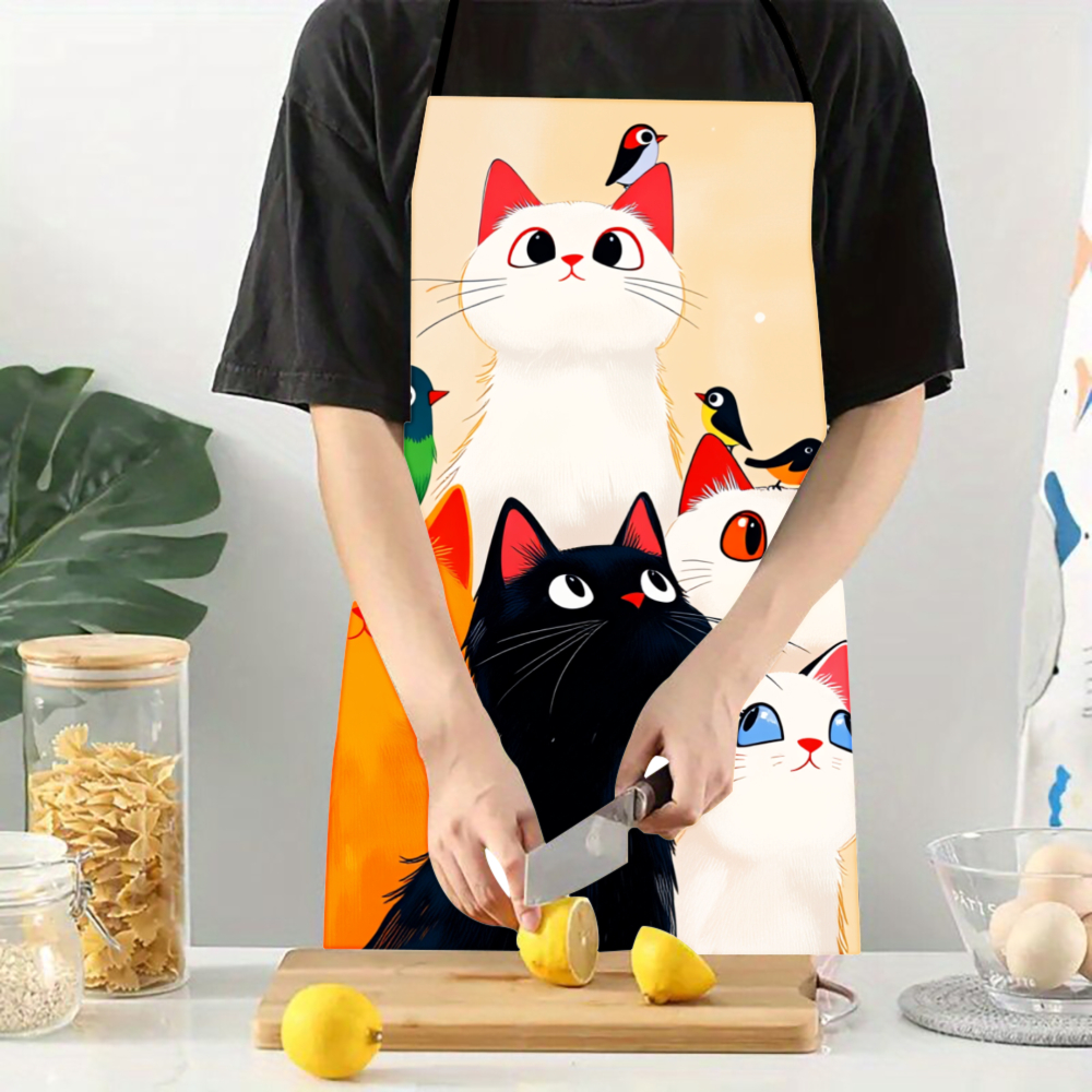 Cute Cats And Birds Apron For  - Kitchen Baking Ideas recensie en prijs