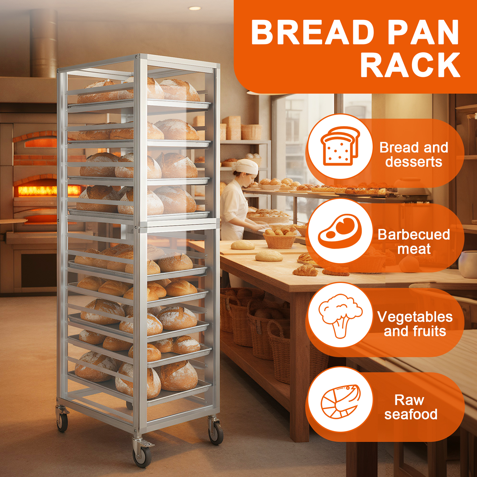 18 Tiers Bun Rack with Wheels  - Commercial Kitchen Baking Equipment recensie en prijs