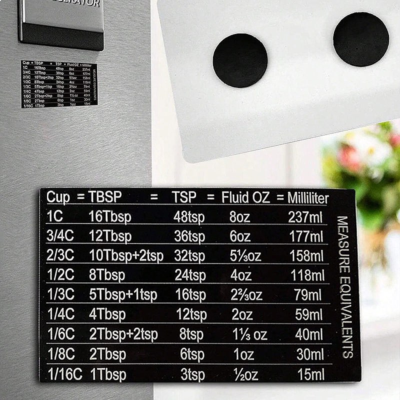 Kitchen Baking Magnetic Measur - Kitchen Baking Conversion Chart recensie en prijs