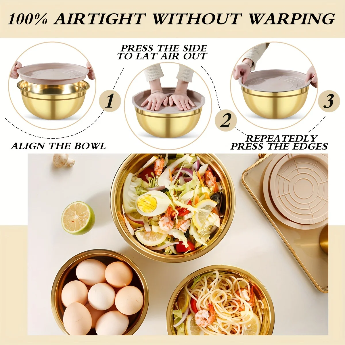 10-piece gold stainless steel  - Kitchen Baking Bowls recensie en prijs