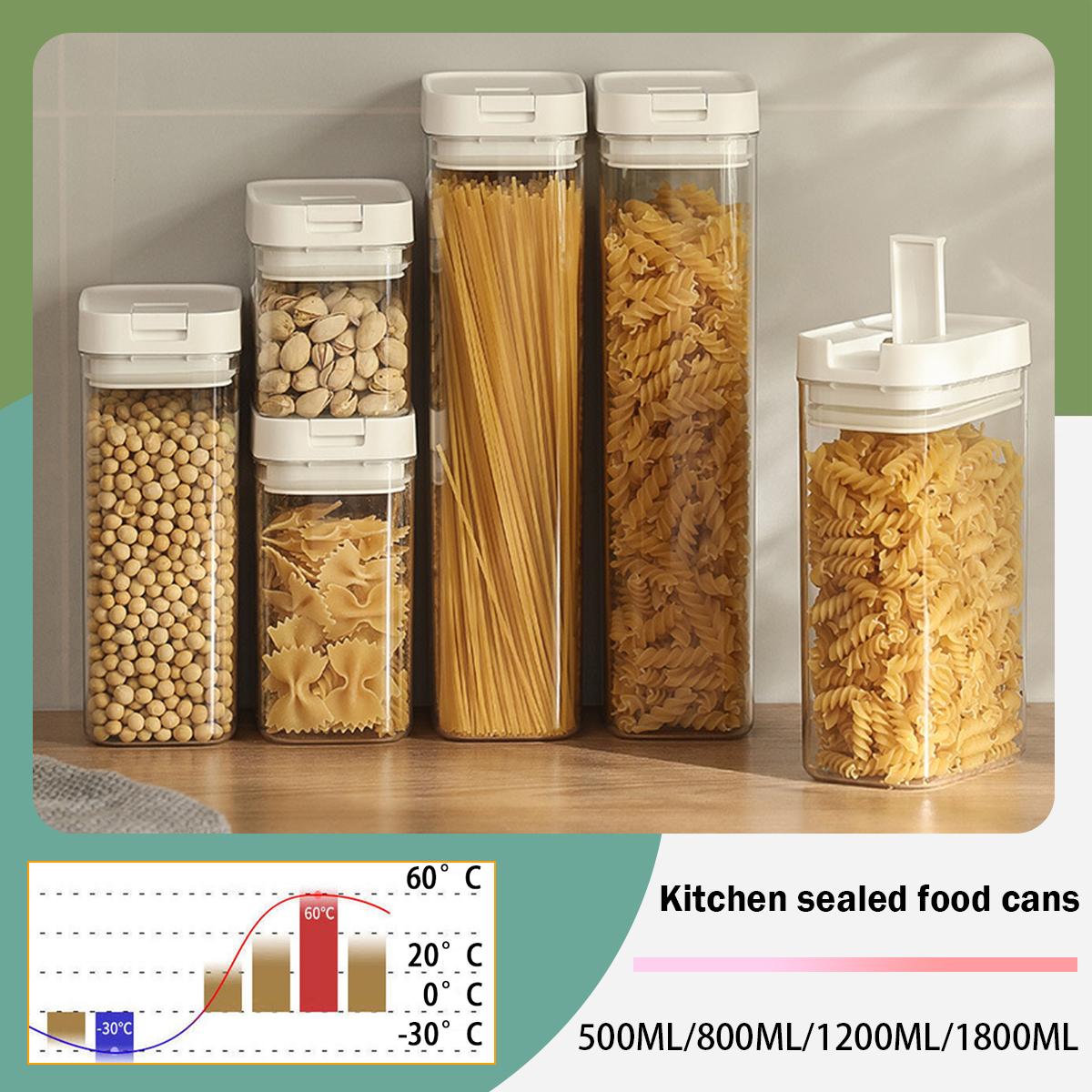 Pasta Storage Box Transparent  - Kitchen Bank recensie en prijs