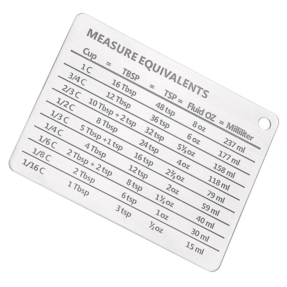 Stainless Steel Baking Chart M - Kitchen Baking Conversion Chart recensie en prijs