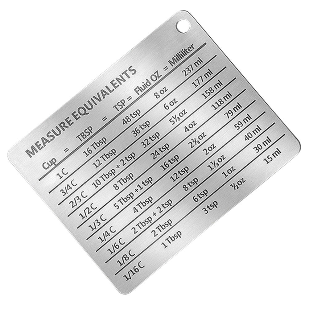 Stainless Steel Baking Chart M - Kitchen Baking Conversion Chart recensie en prijs