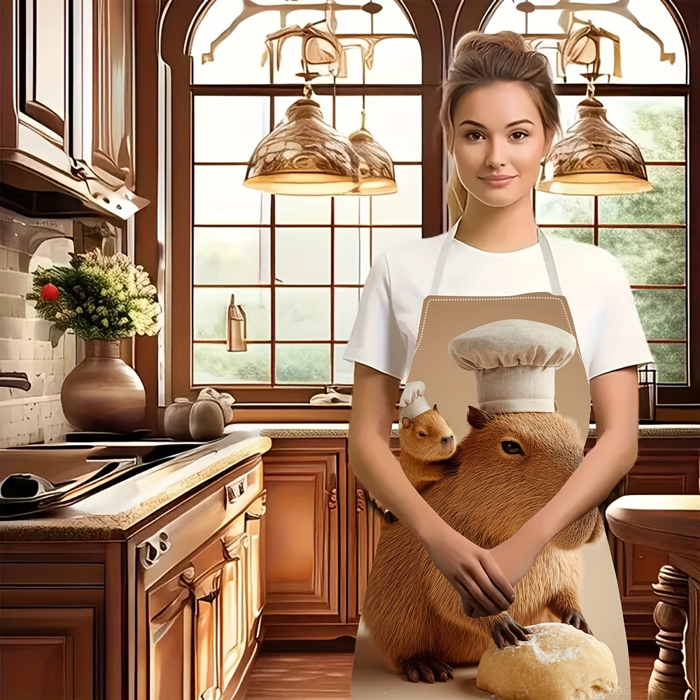 1pc Cute Capybara Chef Apron F - Kitchen Baking Ideas recensie en prijs