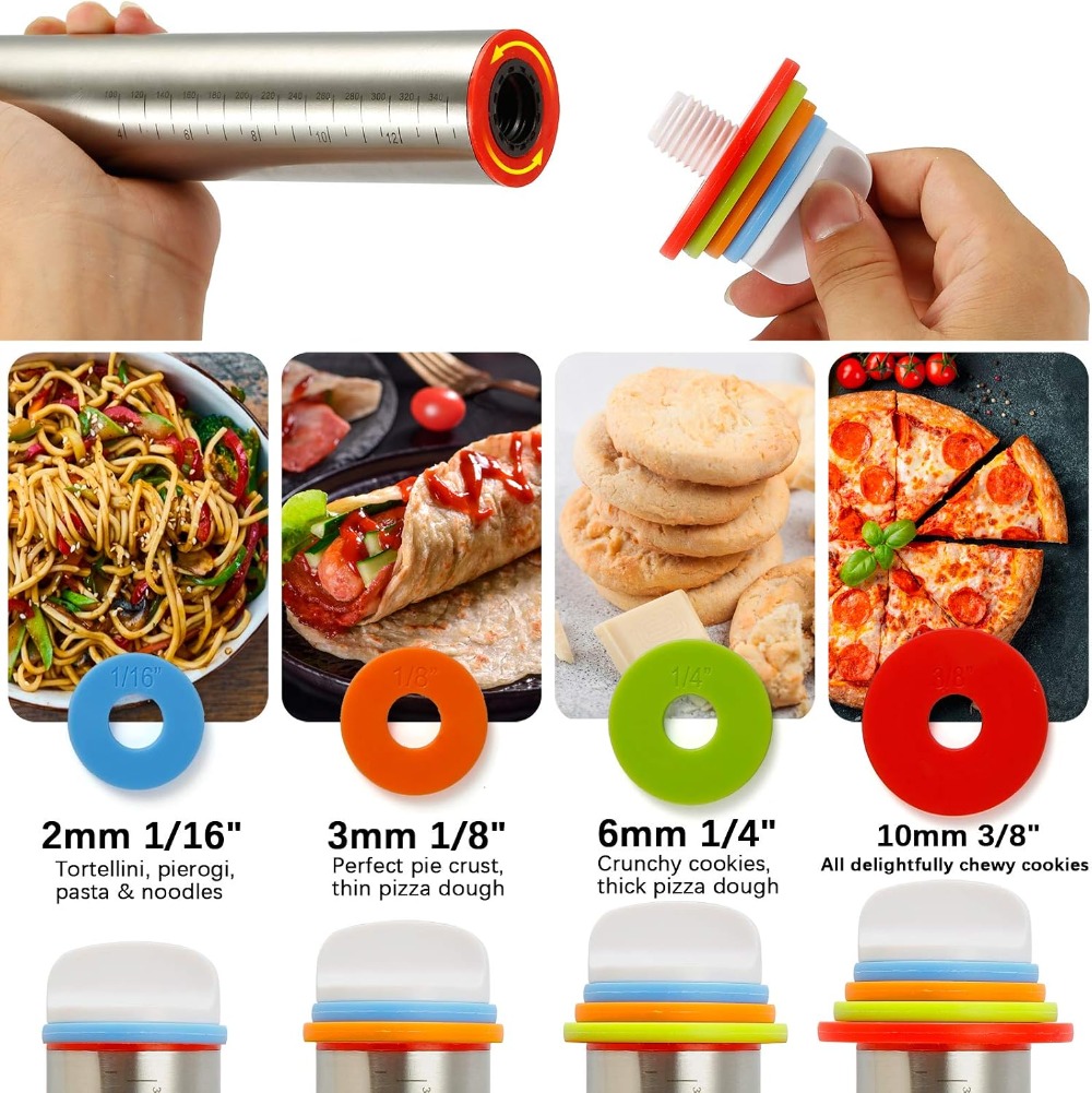 Rolling Pin Set with Thickness - Bench Scraper Dough recensie en prijs