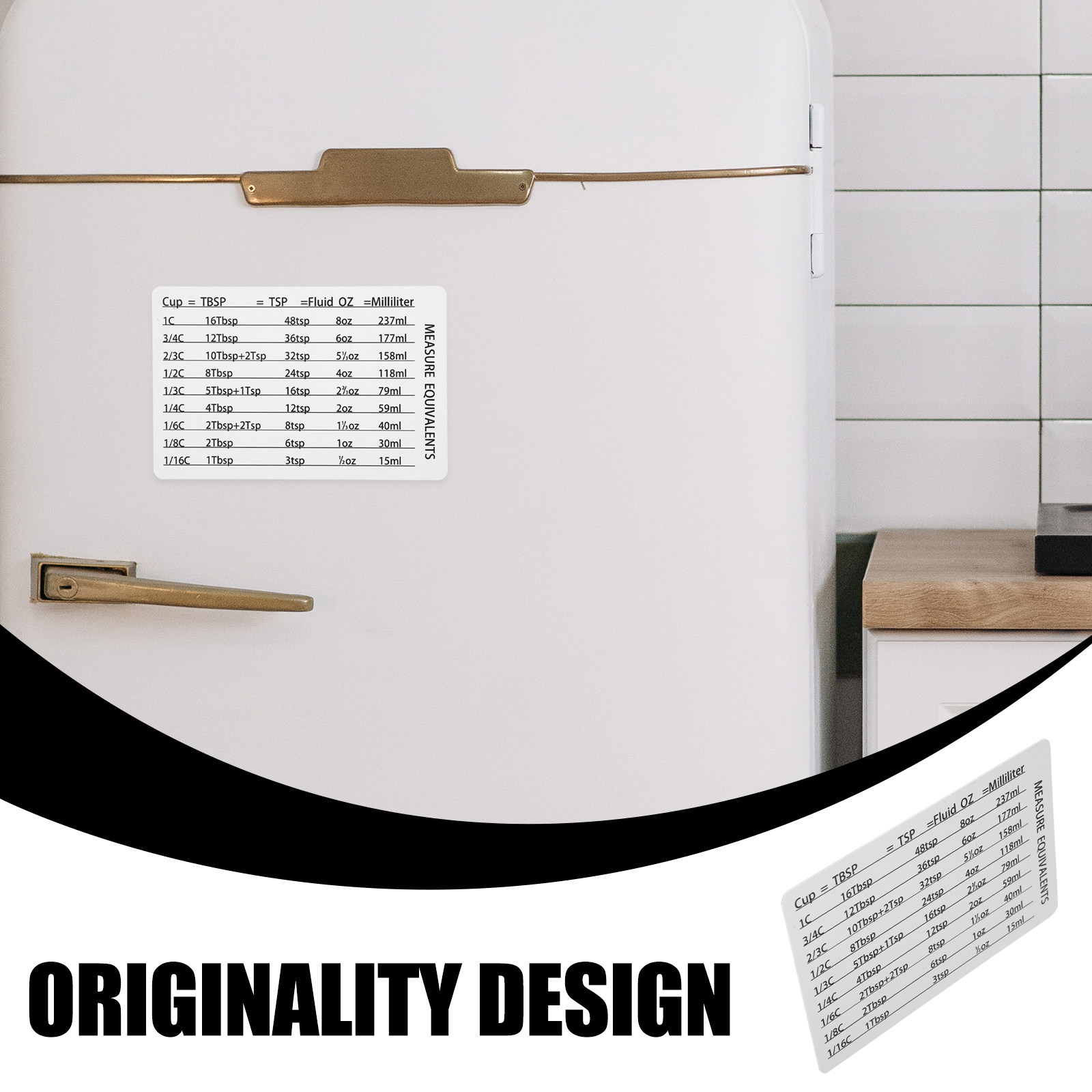 Compact Magnetic Kitchen Measu - Kitchen Baking Conversion Chart recensie en prijs