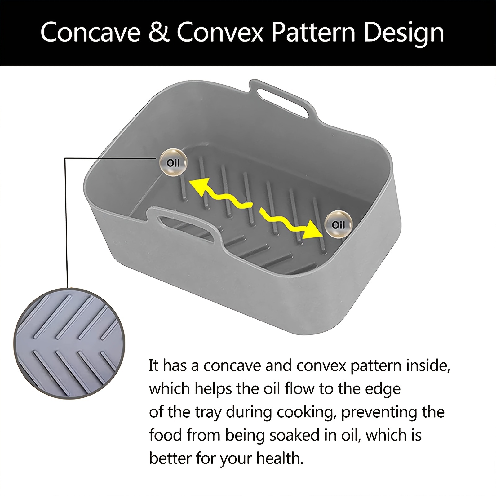 1/2Pcs Air Fryer Silicone Tray - Kitchen Baking Oven recensie en prijs