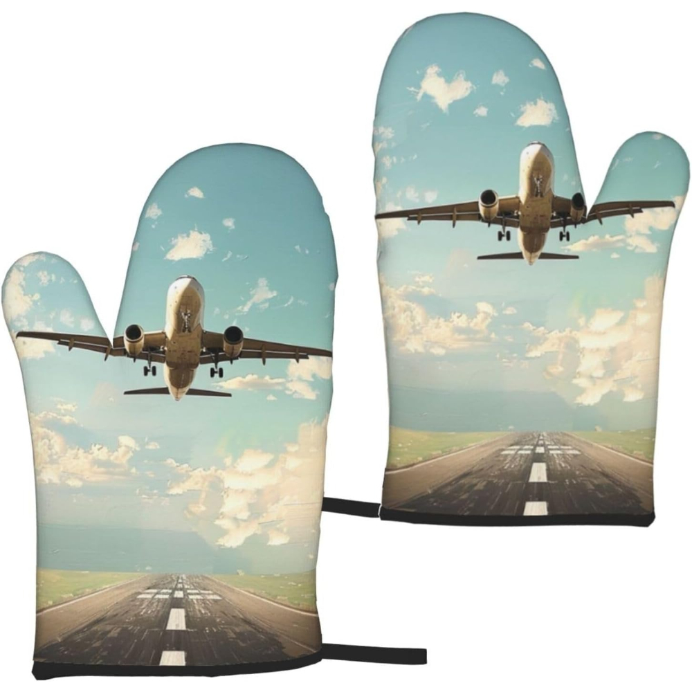 Airplane Printed Oven Mitts 2p - Kitchen Baking Ideas recensie en prijs