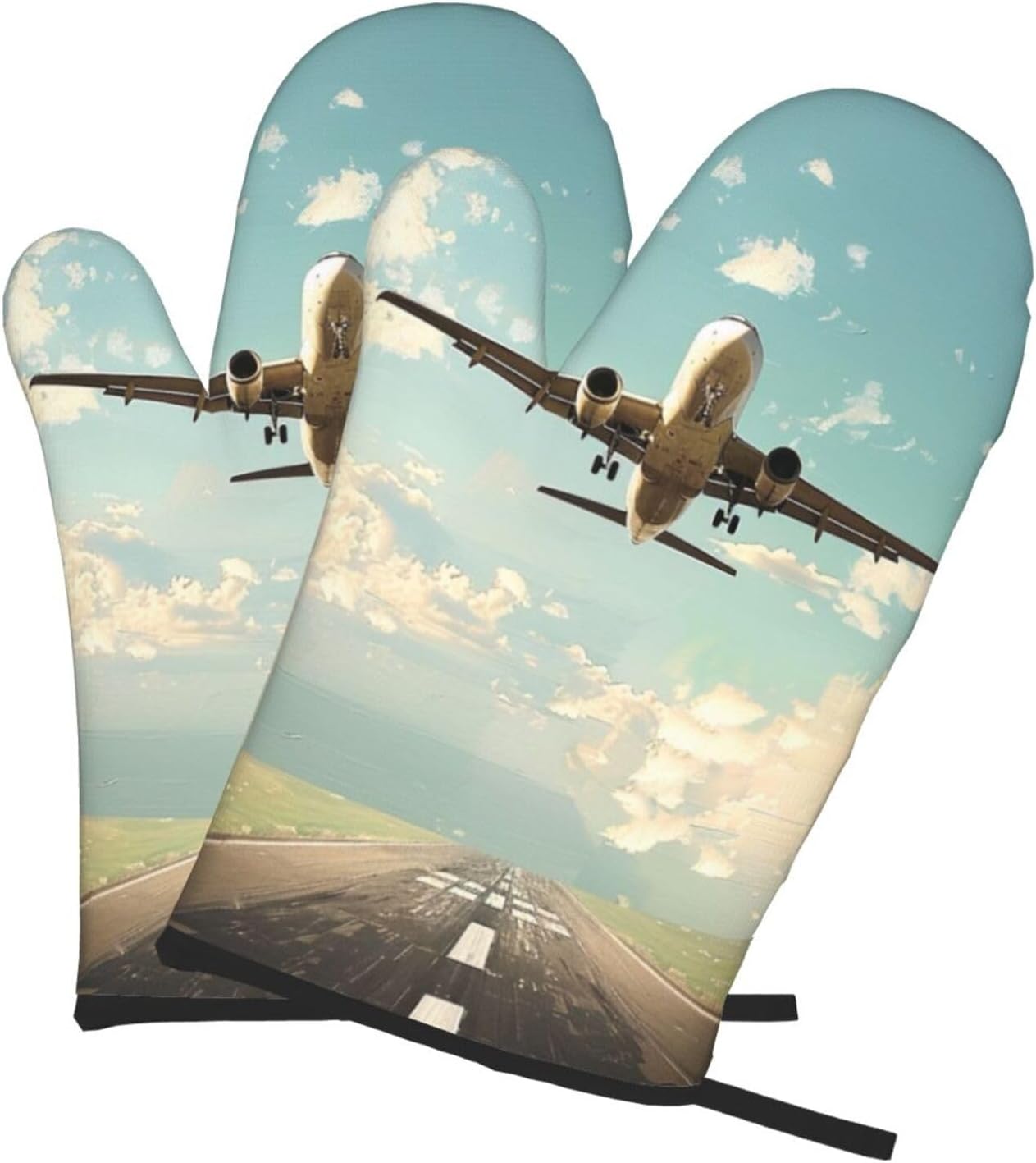 Airplane Printed Oven Mitts 2p - Kitchen Baking Ideas recensie en prijs