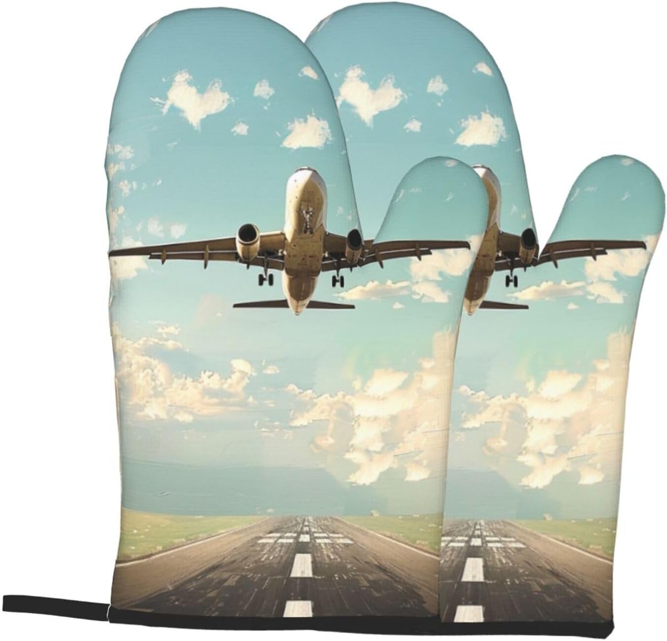 Airplane Printed Oven Mitts 2p - Kitchen Baking Ideas recensie en prijs