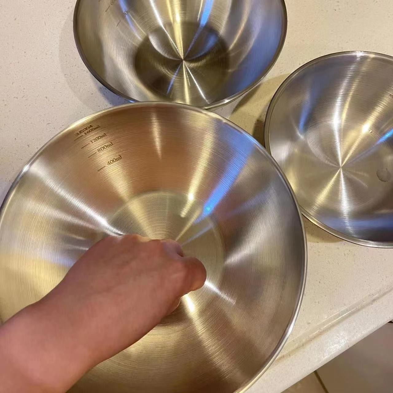 1-3 Stainless Steel Bowl Set w - Kitchen Baking Bowls recensie en prijs