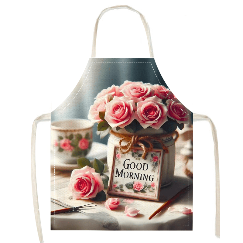 Linen Apron Pink Poppy Flower  - Kitchen Baking Ideas recensie en prijs