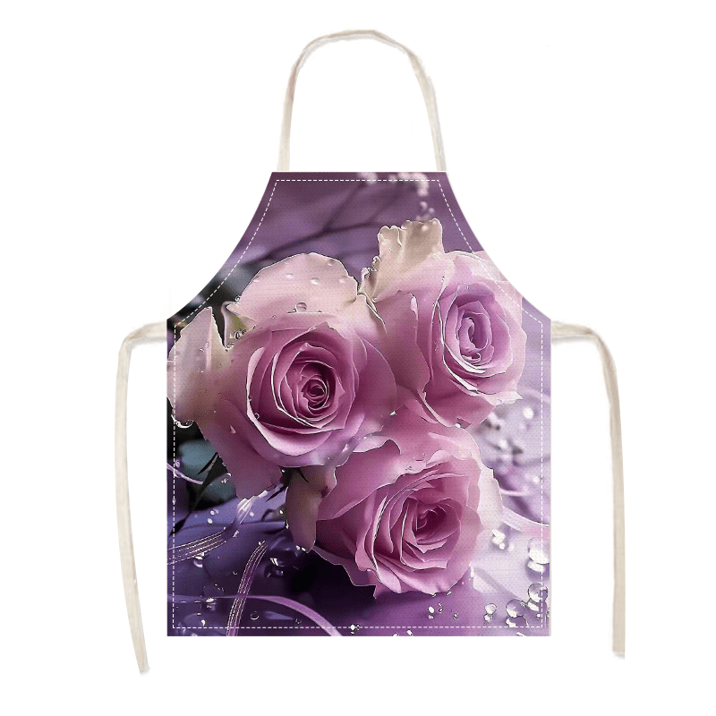 Linen Apron Pink Poppy Flower  - Kitchen Baking Ideas recensie en prijs