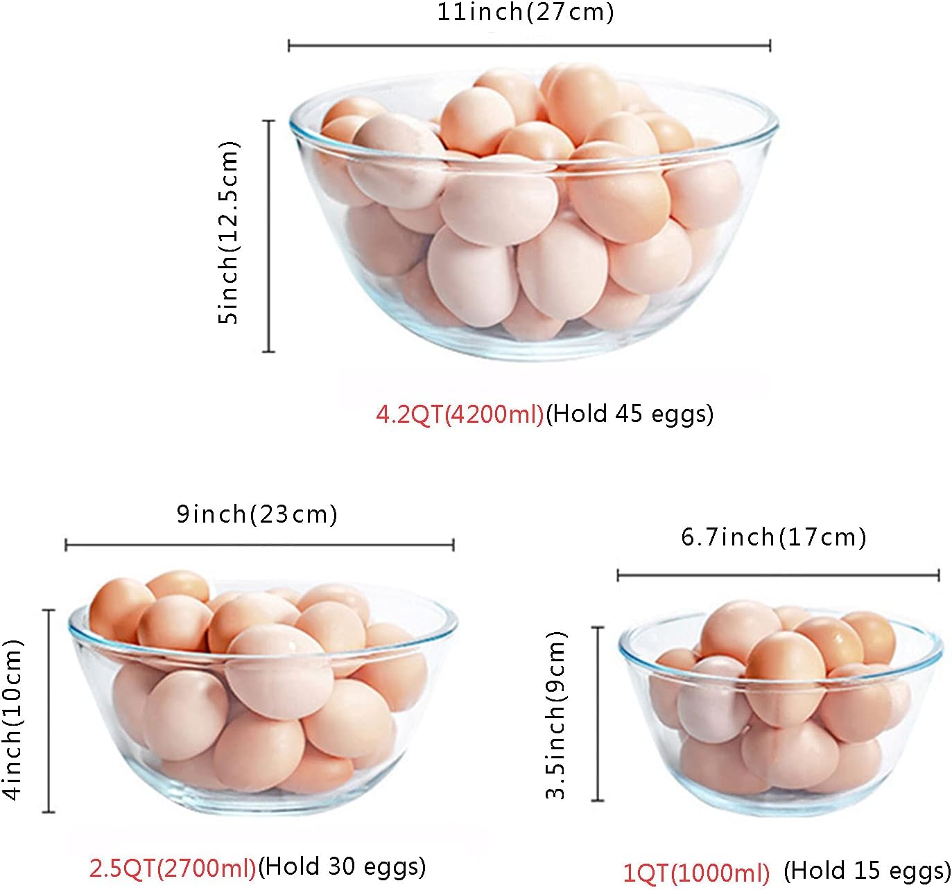 Glass Mixing Bowl Set of 3 for - Kitchen Baking Bowls recensie en prijs