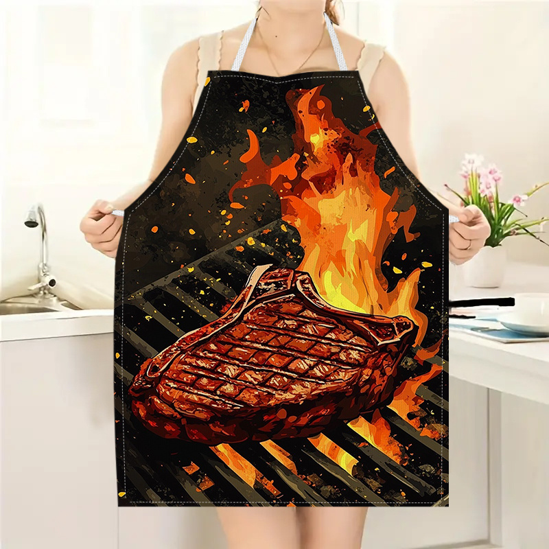 1pc BBQ Steak Apron with Flame - Kitchen Baking Ideas recensie en prijs