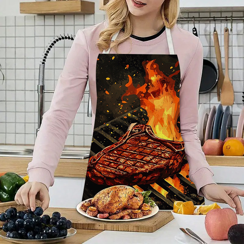 1pc BBQ Steak Apron with Flame - Kitchen Baking Ideas recensie en prijs