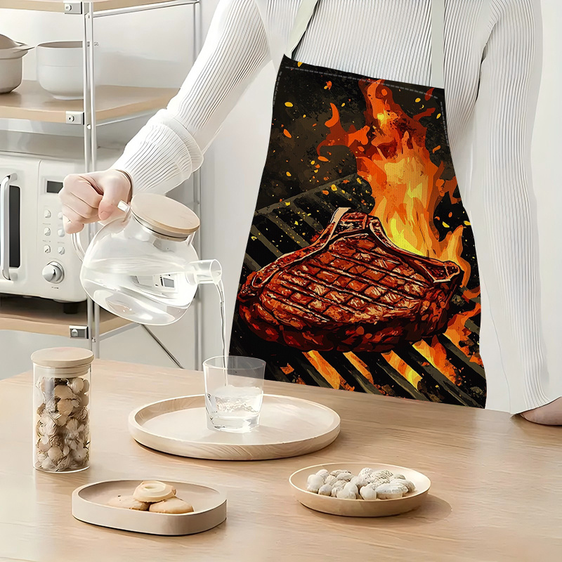 1pc BBQ Steak Apron with Flame - Kitchen Baking Ideas recensie en prijs