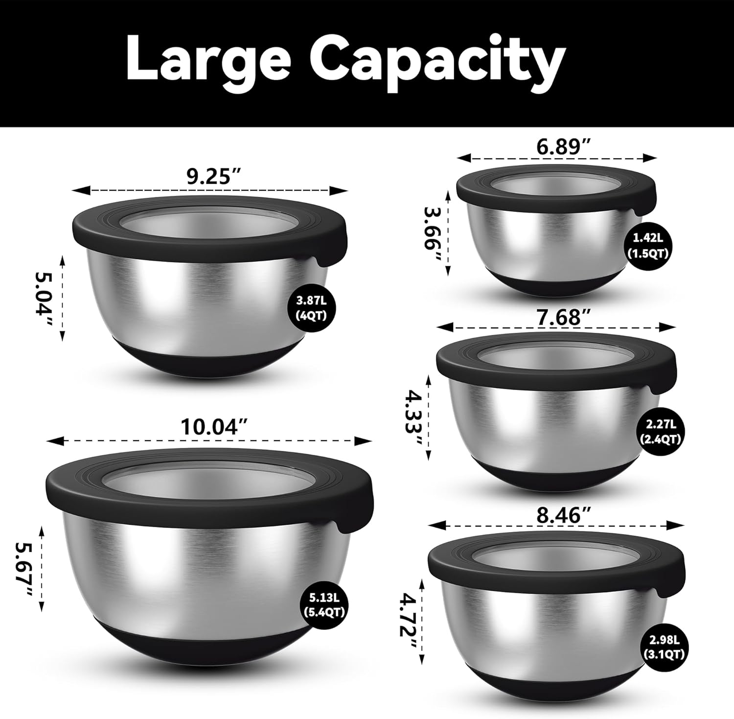 Stainless Steel Mixing Bowls w - Kitchen Baking Bowls recensie en prijs
