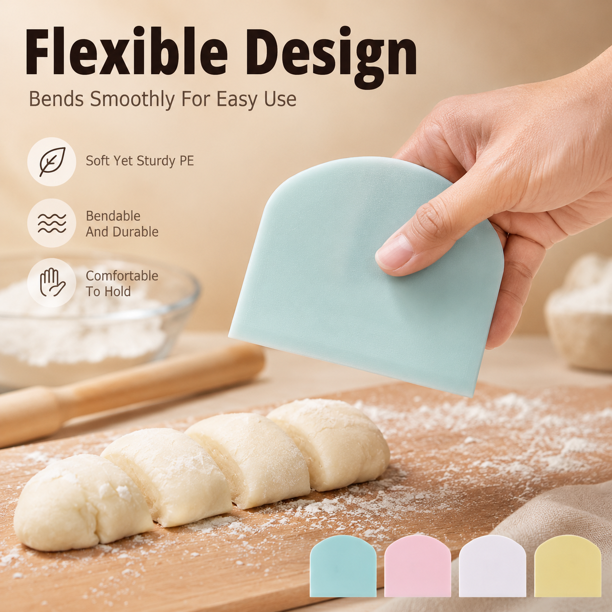 Flexible PE Dough Scraper, Bak - Bench Scraper Dough recensie en prijs