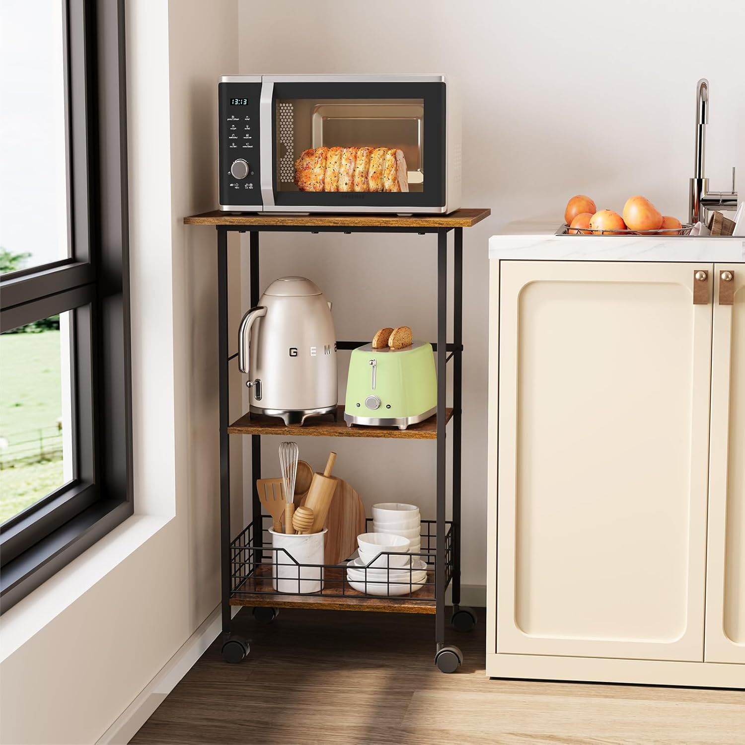 Three-layer roller kitchen rac - Kitchen With Baking Station recensie en prijs