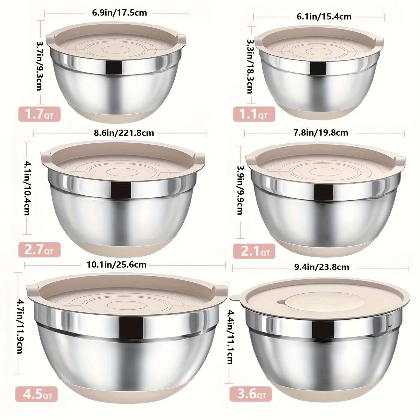 Set of Mixing Bowls Made of St - Kitchen Baking Bowls recensie en prijs