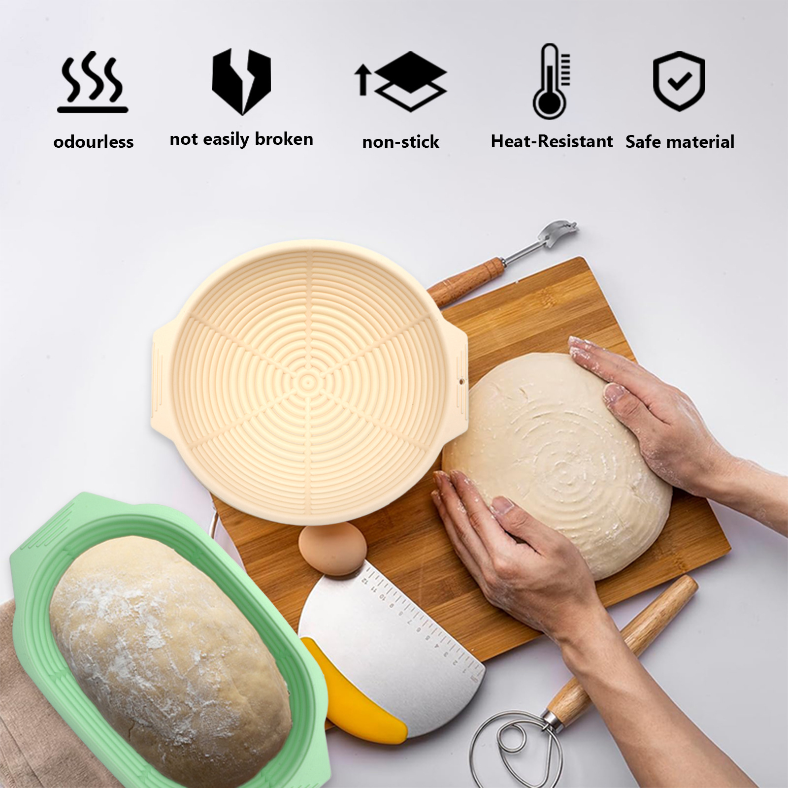 Collapsible Silicone Bread  No - Proofing Basket Banneton recensie en prijs