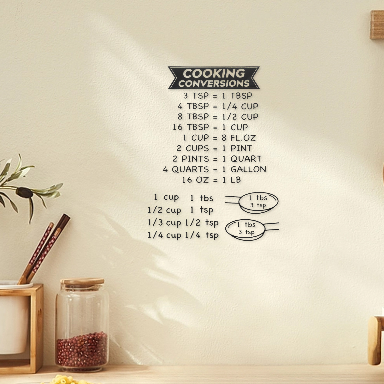 2Pcs Kitchen Measurement Conve - Kitchen Baking Conversion Chart recensie en prijs